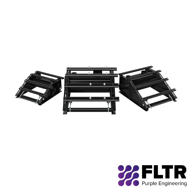 BBF Series Positive Displacement Blower Silencer Frames - FLTR - Purple Engineering