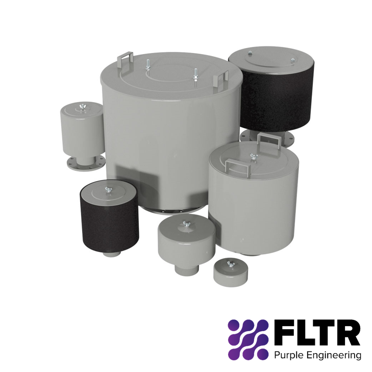 F FT Series Inlet Filters for Blowers & Compressors - FLTR - Purple Engineering